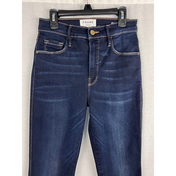 Frame Jeans Le Sylvie Slender Straight Cabana Denim Contemporary Normcore Modern - Picture 3 of 8